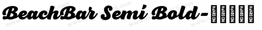 BeachBar Semi Bold字体转换